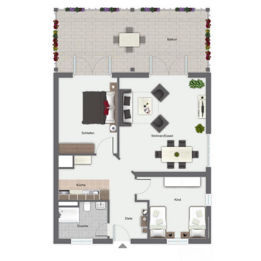 Likedeeler II Wohnung 01 博尔滕哈根 外观 照片